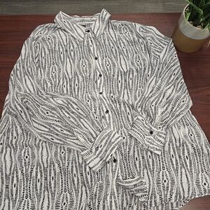 Lane Bryant Monochrome Men's Button Down Shirt